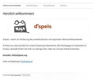 Speis.org(Verein zur förderung des umweltschutzes und regionaler lebensmittelnetzwerke) Screenshot