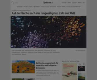 Spektrum.de(Nachrichten aus Wissenschaft und Forschung) Screenshot