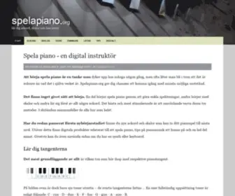 Spelapiano.org(Spela piano) Screenshot