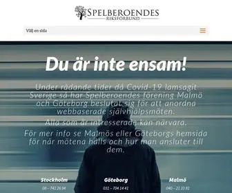 Spelberoende.se(Riksförbund) Screenshot