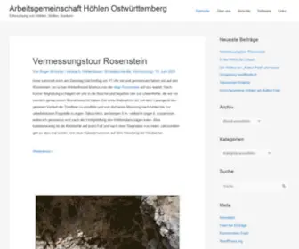 Speleologie.de(Arbeitsgemeinschaft Höhlen Ostwürttemberg) Screenshot