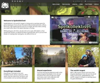 Spelkollektivet.com(Co-living for game developers) Screenshot