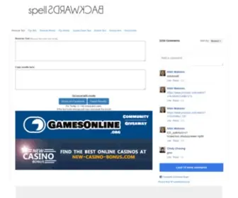 Spellbackwards.com(Spell Backwards) Screenshot