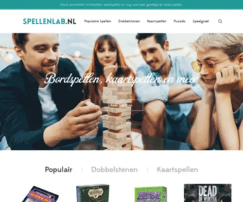 Spellenlab.nl(Dé leukste bordspellen koop je bij) Screenshot