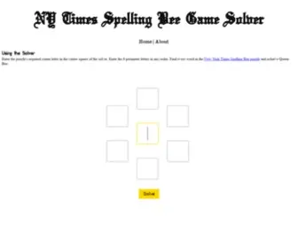 Spellingbeesolver.com(NY Times Spelling Bee Solver) Screenshot