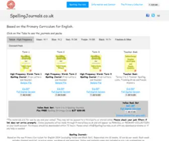 Spellingjournals.co.uk(Spelling Journals Based on the English National Curriculum) Screenshot