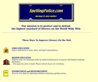 Spellingpolice.com(Literacy &amp; spelling through phonics) Screenshot