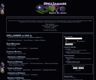 Spelljammer.org(Beyond the Moons (For all your Spelljamming needs)) Screenshot