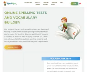 Spellquiz.com(Online Spelling Test) Screenshot