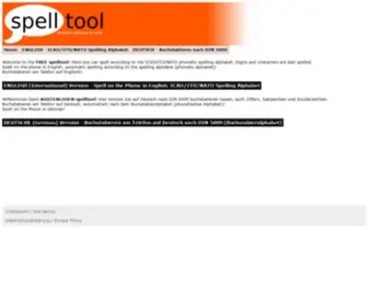 Spelltool.com(Spell on the Phone in English & German) Screenshot