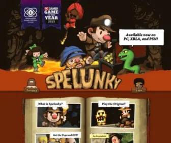 Spelunkyworld.com(The official site of Spelunky) Screenshot