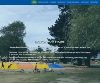 Spencerbeachholidaypark.co.nz(Spencer Beach Kiwi Holiday Park) Screenshot