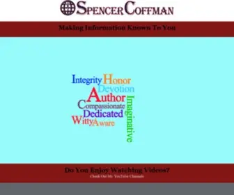 Spencercoffman.com(Author Spencer Coffman Official Website) Screenshot