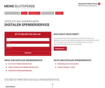 Spenderservice.net(Digitaler Spenderservice der DRK Blutspendedienste) Screenshot