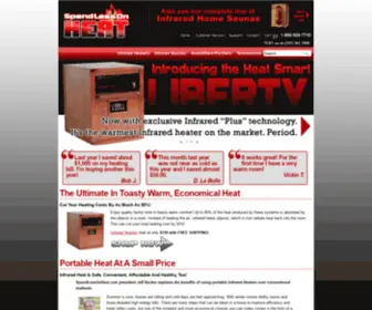 Spendlessonheat.com(Space Heaters) Screenshot