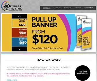 Spendlessprinting.com.au(SPENDLESS PRINTING) Screenshot