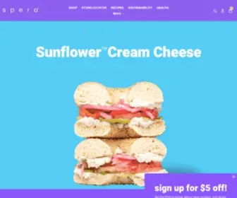 Sperofoods.co(Sunflower cheese from Spero Foods) Screenshot
