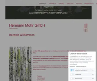 Sperrholz-Mohr.de(Sperrholzimporteur und Großhandel seit über 150 Jahren mit Sitz in Haan (D) Screenshot