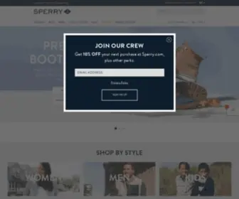 Sperry.com(Official sperry site) Screenshot