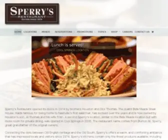 Sperrys.com(Sperry's Restaurant) Screenshot