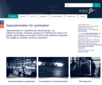 Spesialenheten.no(Spesialenheten for politisaker) Screenshot