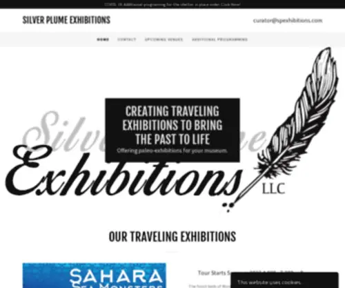 Spexhibitions.com(Silver Plume Exhibitions) Screenshot