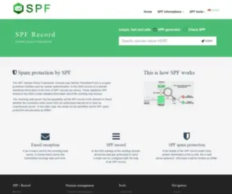 SPF-Record.com(Create and check SPF record online) Screenshot