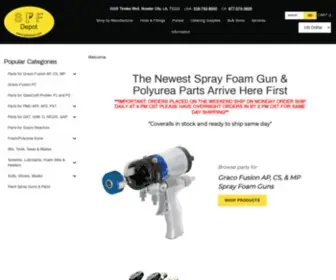 SPfdepot.com(Spray Foam Insulation Equipment & Safety Supply) Screenshot