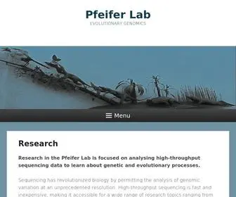 Spfeiferlab.org(EVOLUTIONARY GENOMICS) Screenshot