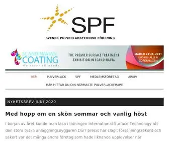 SPfpulverlack.se(Svensk Pulverlackteknisk Förening) Screenshot