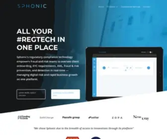 Sphonic.com(Fraud & Risk Compliance Technology For Regulated Businesses) Screenshot