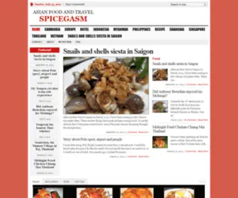 Spicegasm.com(Asian Travel Blog and Asian Food Blog) Screenshot