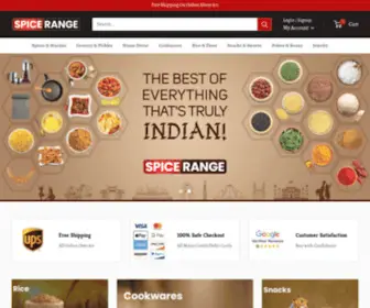 Spicerange.com(Spice Range All of India's Favorite Online) Screenshot