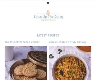 Spiceupthecurry.com(Vegetarian, Indian & Eggless Baking Recipes) Screenshot