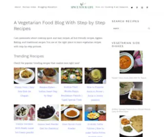 Spicingyourlife.in(A Vegetarian Food Blog With Step by Step Recipes) Screenshot