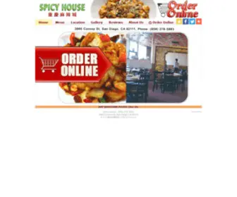 Spicyhousesandiego.com(Spicy House) Screenshot