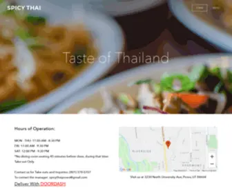 Spicythaiprovo.com(SPICY THAI) Screenshot