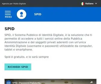Spid.gov.it(Con il Sistema Pubblico di Identità Digitale (SPID)) Screenshot