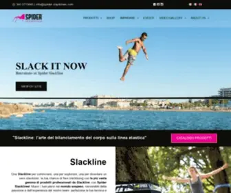 Spider-Slacklines.com(Slackline, Trickline, Longline e Highline) Screenshot