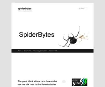 Spiderbytes.org(This is a blog about spiders) Screenshot