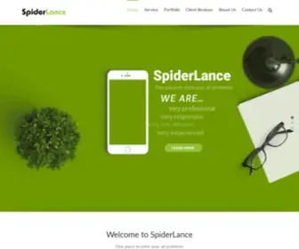 Spiderlance.com(Wikipedia page creation service) Screenshot