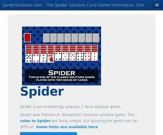 Spidersolitaire.com(The Popular Solitaire Card Game) Screenshot