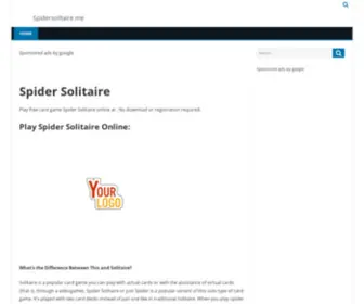 Spidersolitaire.me(A really cool domain parked on) Screenshot