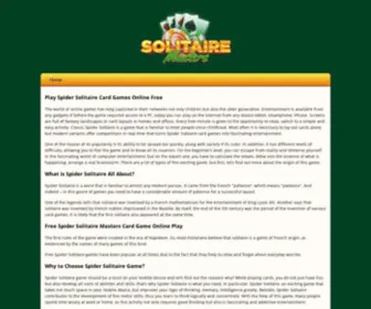 Spidersolitairemasters.net(Free spider solitaire online games) Screenshot