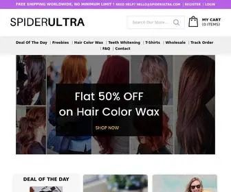 Spiderultra.com(Online Shopping Site for Hair Color Wax) Screenshot