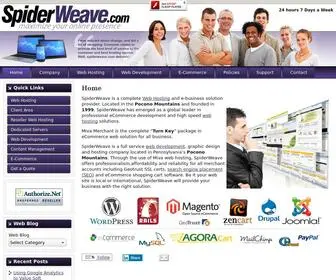 Spiderweave.com(Miva merchant web hosting) Screenshot