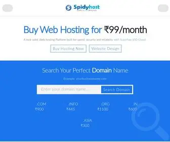 Spidyhost.com(Cheap Web Hosting India) Screenshot