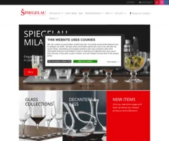 Spiegelau.com(Glass, Glassworks, Crystal, Crystalglass, Stemware, Red wine goblet, White wine glass, Champagne flute, Longdrink, Tumbler) Screenshot