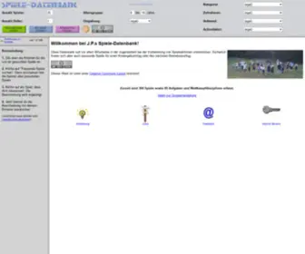 Spieledatenbank.de(Spiele-Datenbank für die Jugendarbeit) Screenshot