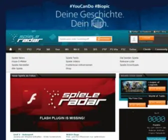 Spieleradar.de(Neue Spiele für Computer und Konsolen) Screenshot